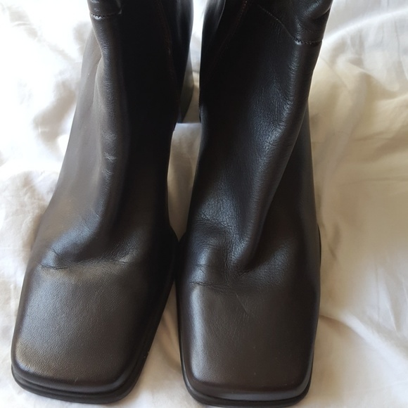 Under knee square toed boot BROWN 9M - Picture 2 of 5